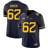 West Virginia Mountaineers 62 Kyle Bosch Navy College Football Jerseys Dzhi,baseball caps,new era cap wholesale,wholesale hats